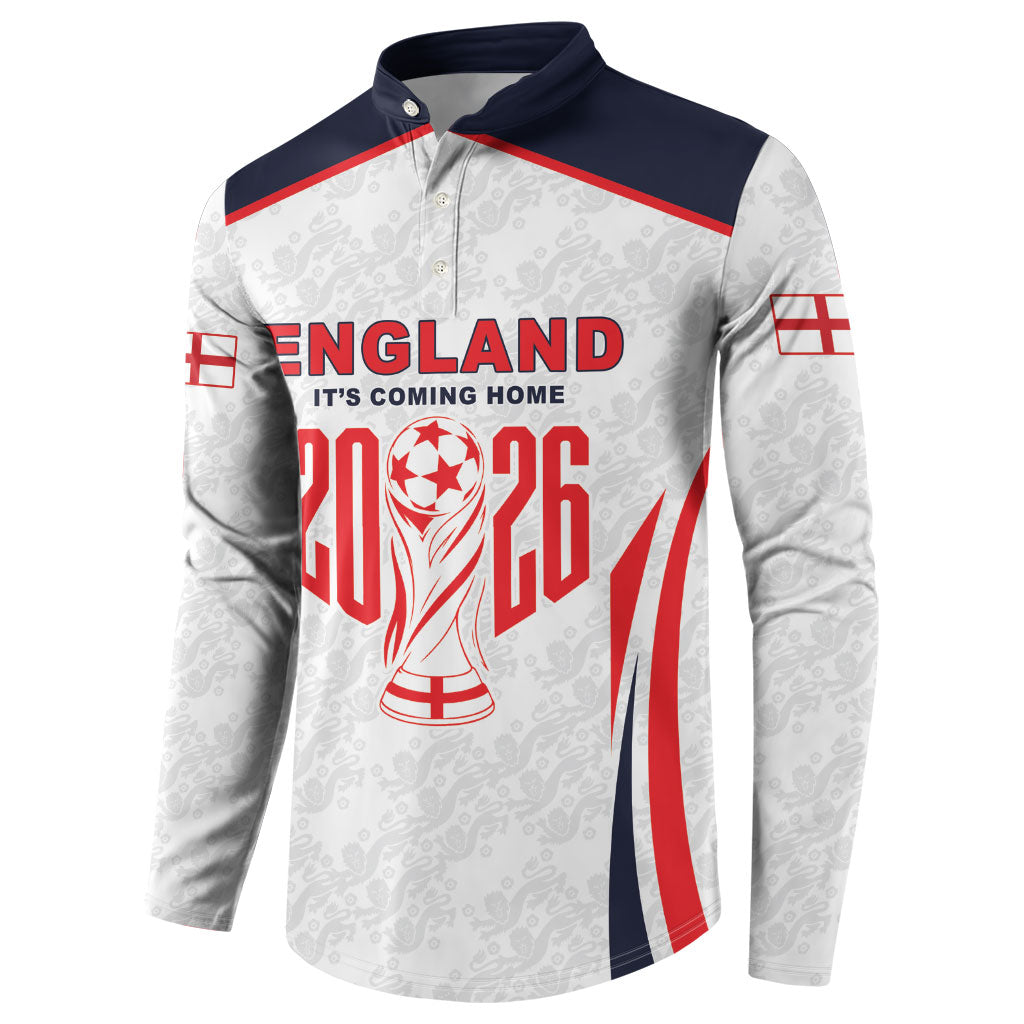 Custom World Football 2026 England Button Sweatshirt Come On England