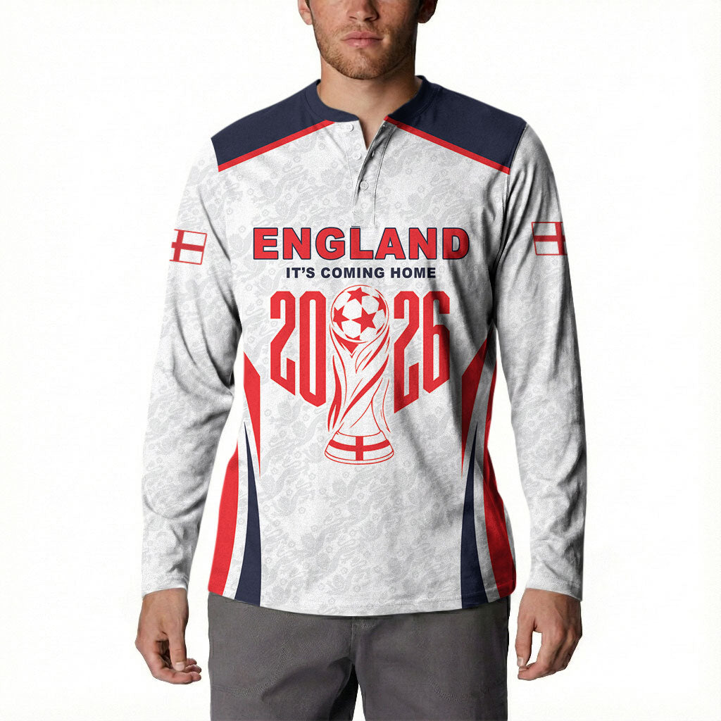 Custom World Football 2026 England Button Sweatshirt Come On England