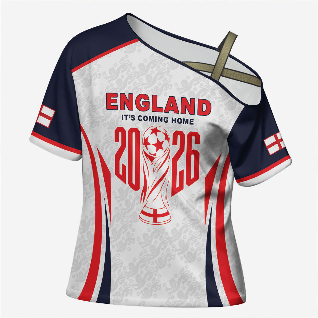 Custom World Football 2026 England Cross Shoulder Shirt Come On England