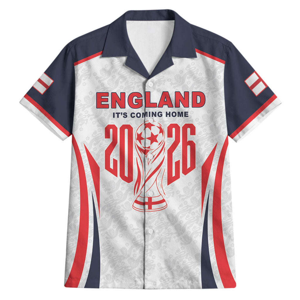 Custom World Football 2026 England Hawaiian Shirt Come On England