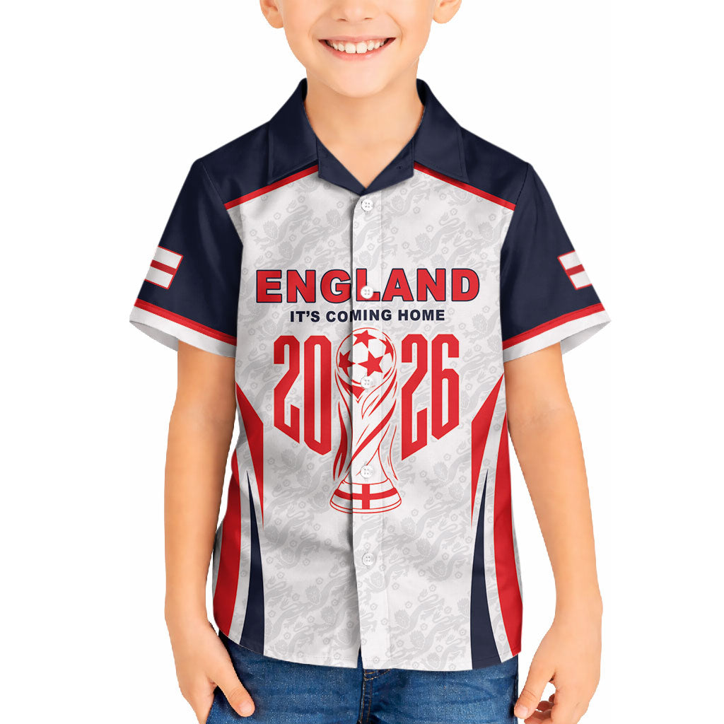 Custom World Football 2026 England Hawaiian Shirt Come On England
