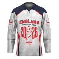 Custom World Football 2026 England Hockey Jersey Come On England