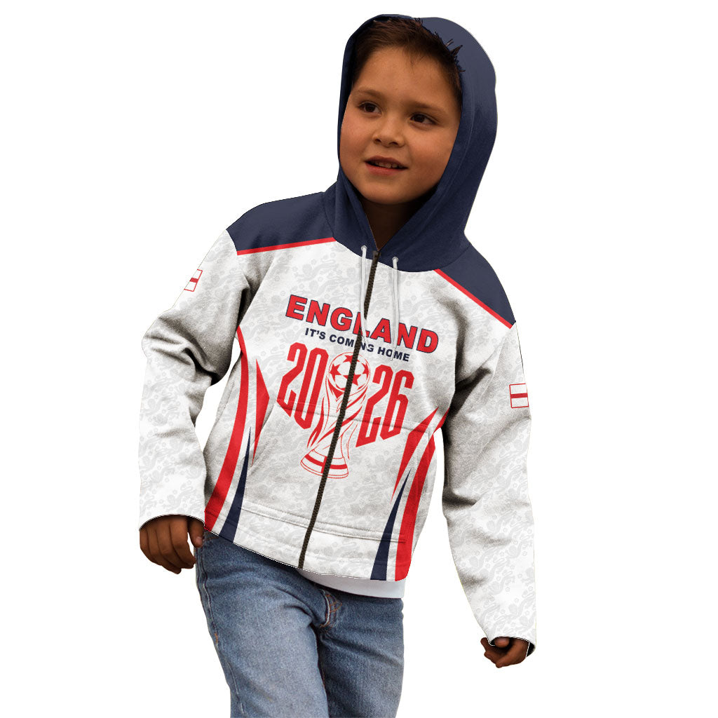 Custom World Football 2026 England Kid Hoodie Come On England