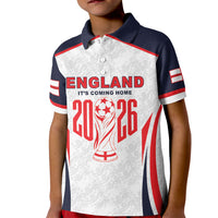 Custom World Football 2026 England Kid Polo Shirt Come On England