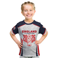 Custom World Football 2026 England Kid T Shirt Come On England