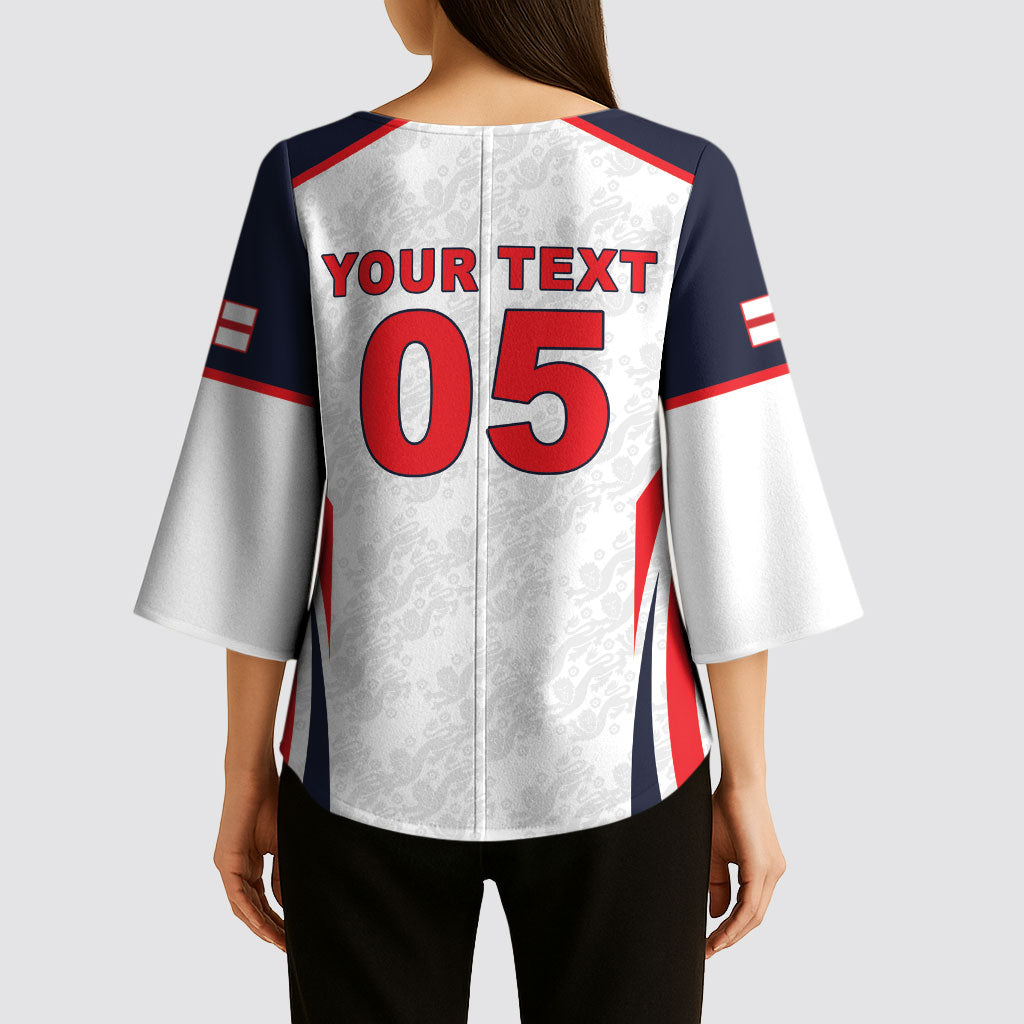Custom World Football 2026 England Kimono Sleeve Blouse Come On England