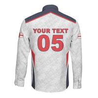 Custom World Football 2026 England Long Sleeve Button Shirt Come On England