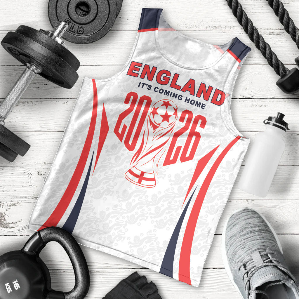 Custom World Football 2026 England Men Tank Top Come On England