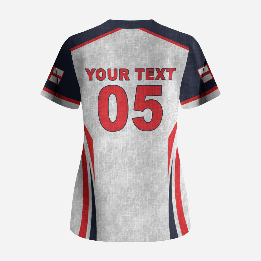 Custom World Football 2026 England Scrub Top Come On England