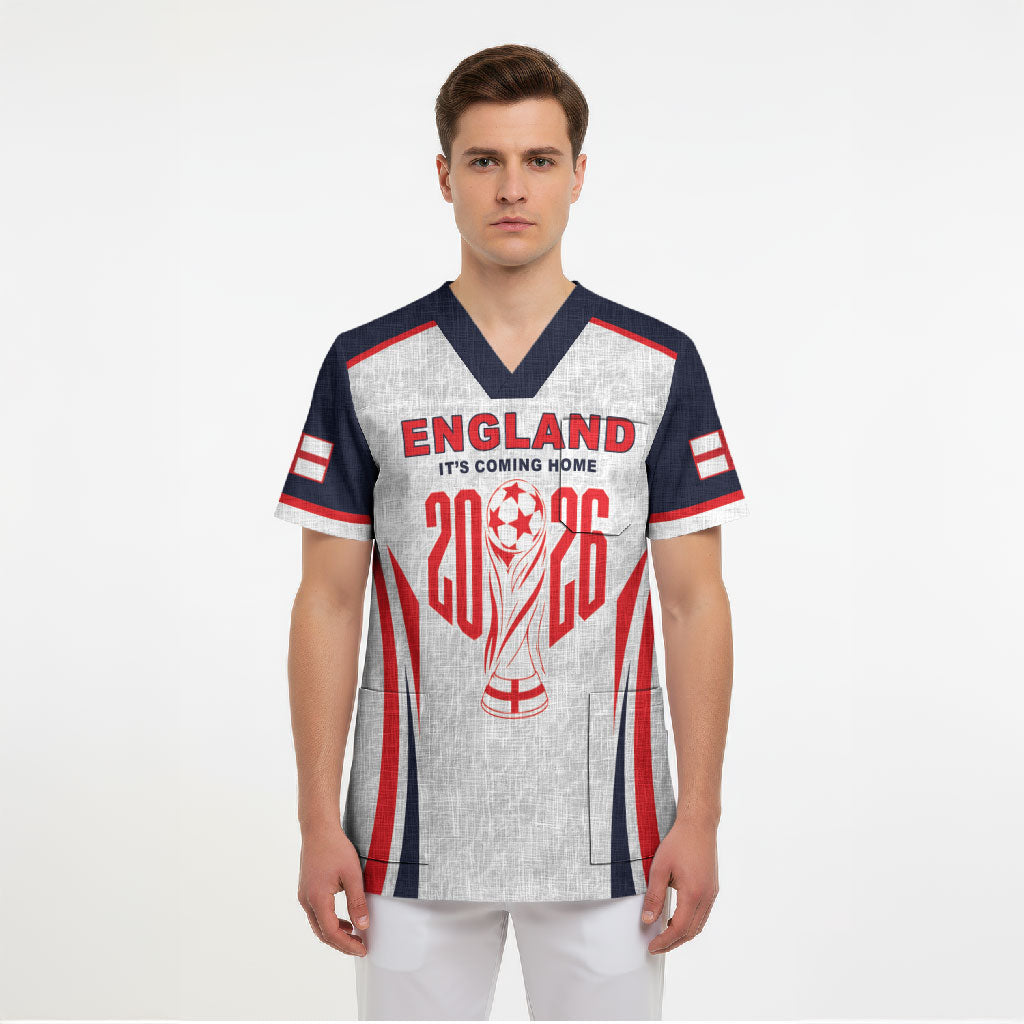 Custom World Football 2026 England Scrub Top Come On England