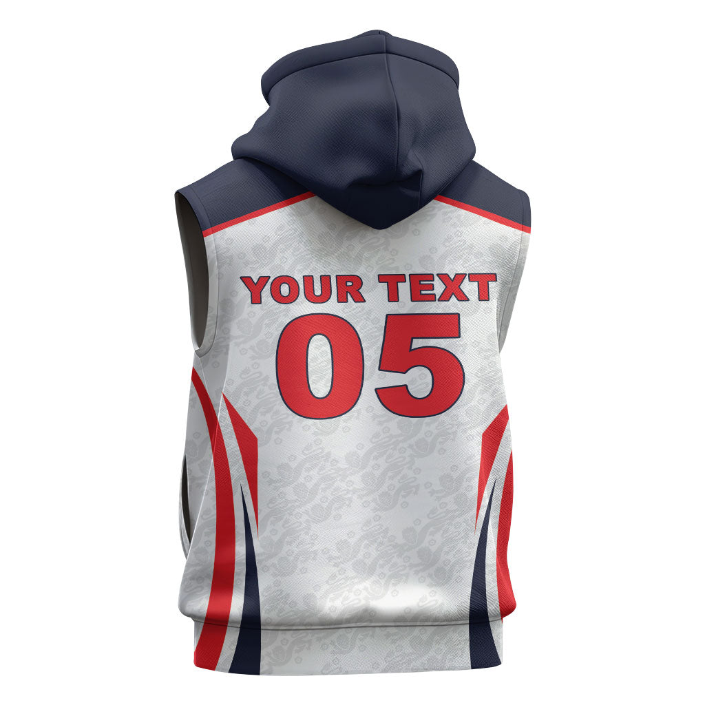 Custom World Football 2026 England Sleeveless Hoodie Come On England