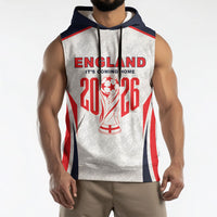 Custom World Football 2026 England Sleeveless Hoodie Come On England