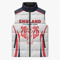 Custom World Football 2026 England Sleeveless Puffer Jacket Come On England
