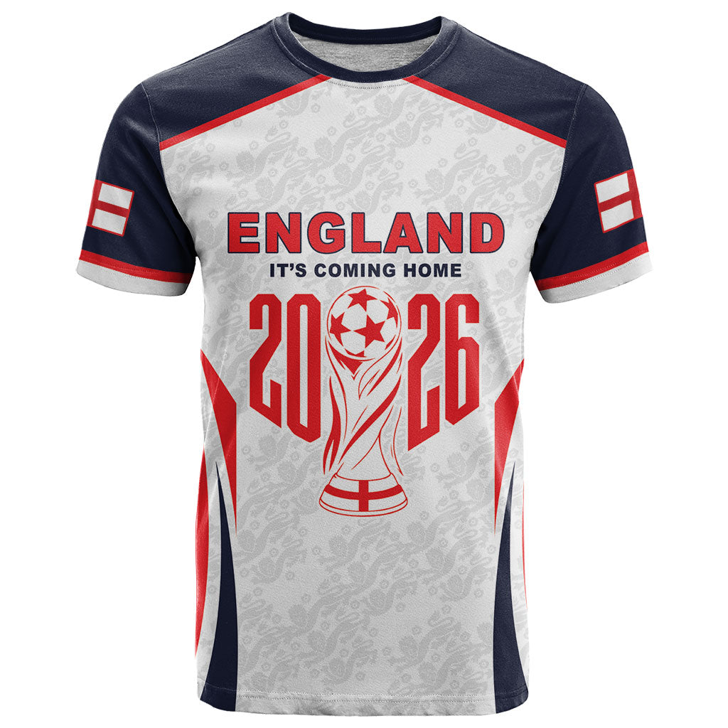 Custom World Football 2026 England T Shirt Come On England
