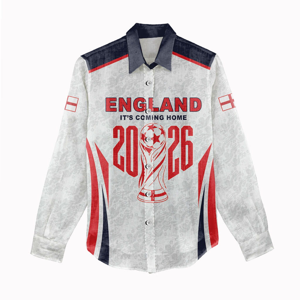Custom World Football 2026 England Women Casual Shirt Come On England