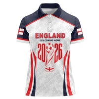 Custom World Football 2026 England Women Polo Shirt Come On England