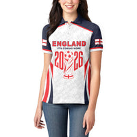 Custom World Football 2026 England Women Polo Shirt Come On England