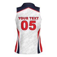 Custom World Football 2026 England Women Sleeveless Polo Shirt Come On England