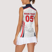 Custom World Football 2026 England Women Sleeveless Polo Shirt Come On England