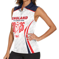 Custom World Football 2026 England Women Sleeveless Polo Shirt Come On England