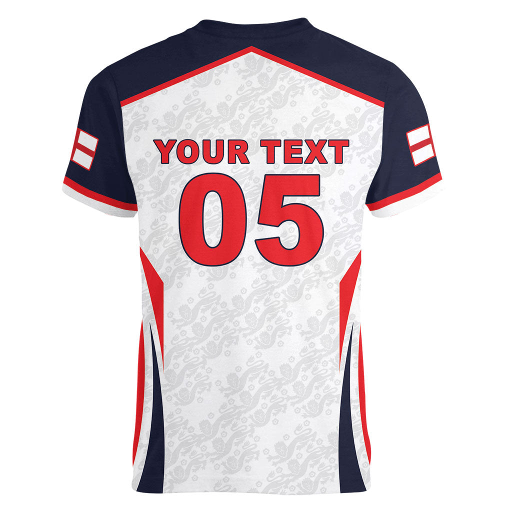 Custom World Football 2026 England Women V-Neck T-Shirt Come On England