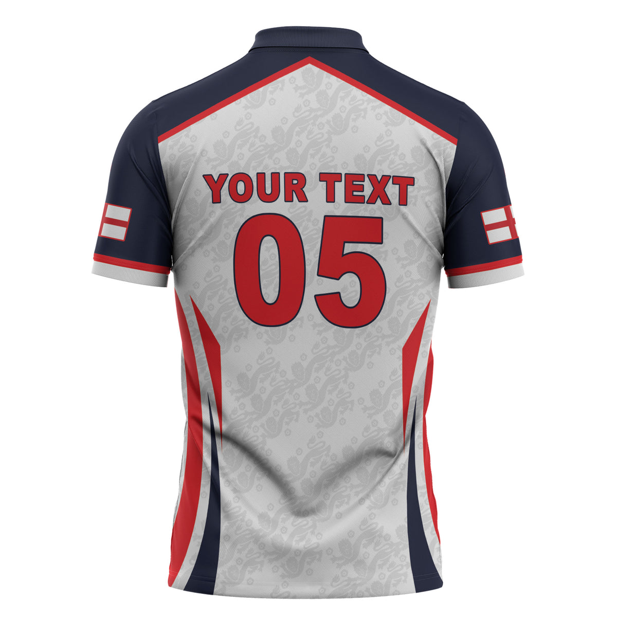 Custom World Football 2026 England Zipper Polo Shirt Come On England
