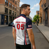 Custom World Football 2026 England Zipper Polo Shirt Come On England