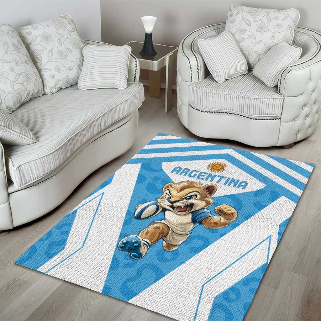 Argentina Rugby 2024 Area Rug Go Los Pumas Leopard Pattern LT05 - Wonder Print Shop