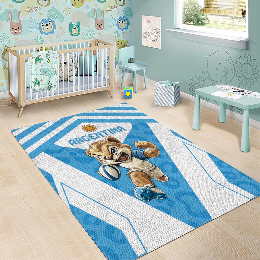 Argentina Rugby 2024 Area Rug Go Los Pumas Leopard Pattern LT05 - Wonder Print Shop