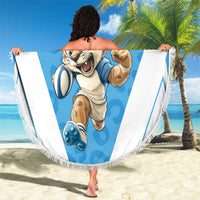 Argentina Rugby 2024 Beach Blanket Go Los Pumas Leopard Pattern LT05 - Wonder Print Shop