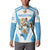 Custom Argentina Rugby 2024 Button Sweatshirt Go Los Pumas Leopard Pattern LT05 - Wonder Print Shop