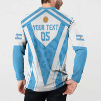 Custom Argentina Rugby 2024 Button Sweatshirt Go Los Pumas Leopard Pattern LT05 - Wonder Print Shop