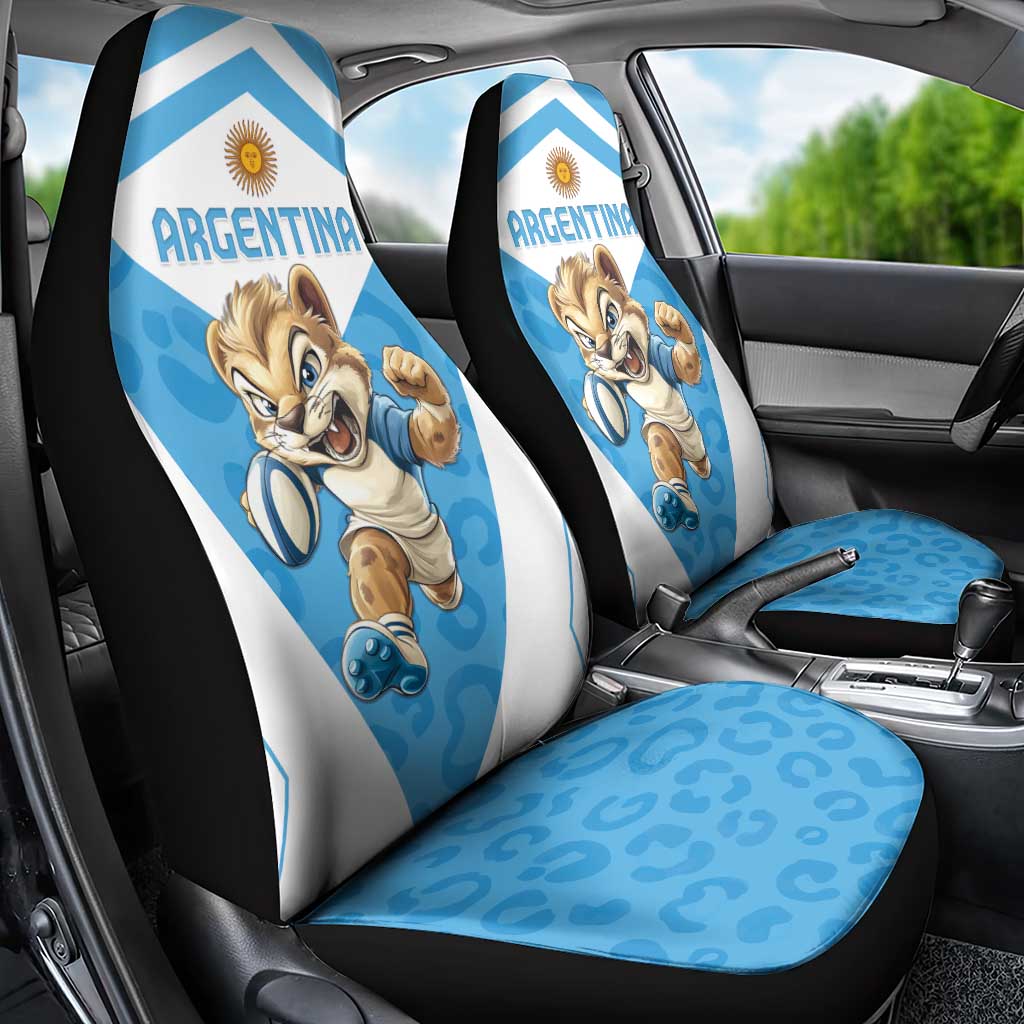 Argentina Rugby 2024 Car Seat Cover Go Los Pumas Leopard Pattern LT05 - Wonder Print Shop