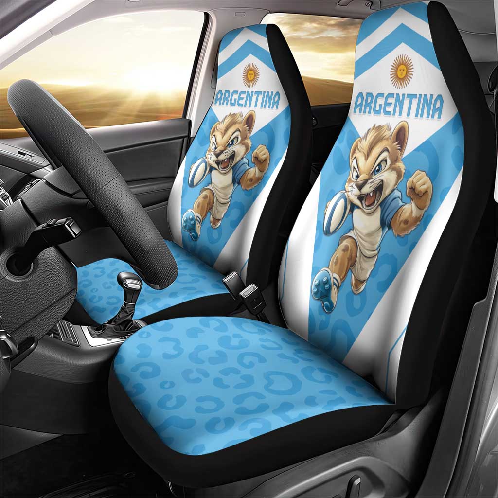Argentina Rugby 2024 Car Seat Cover Go Los Pumas Leopard Pattern LT05 - Wonder Print Shop