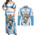 Custom Argentina Rugby 2024 Couples Matching Off Shoulder Maxi Dress and Long Sleeve Button Shirt Go Los Pumas Leopard Pattern LT05 - Wonder Print Shop