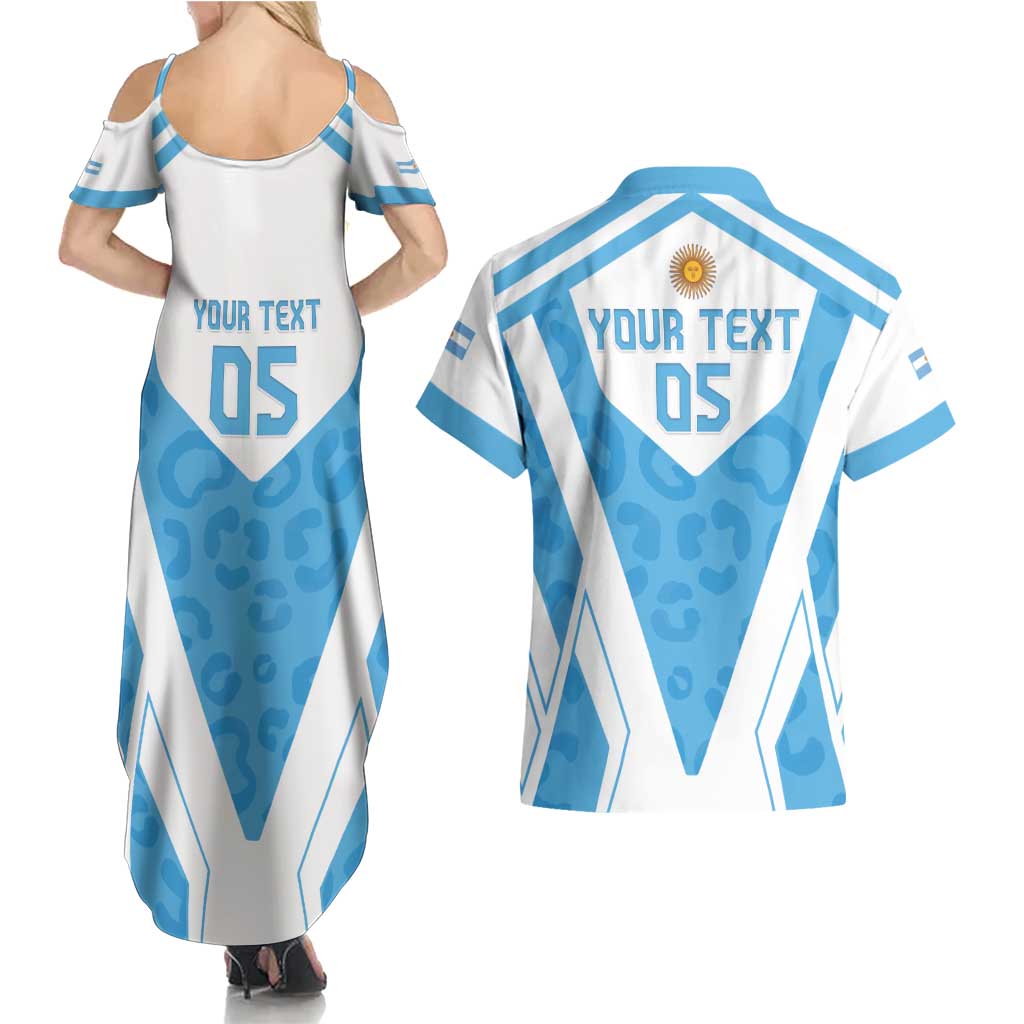 Custom Argentina Rugby 2024 Couples Matching Summer Maxi Dress and Hawaiian Shirt Go Los Pumas Leopard Pattern LT05 - Wonder Print Shop