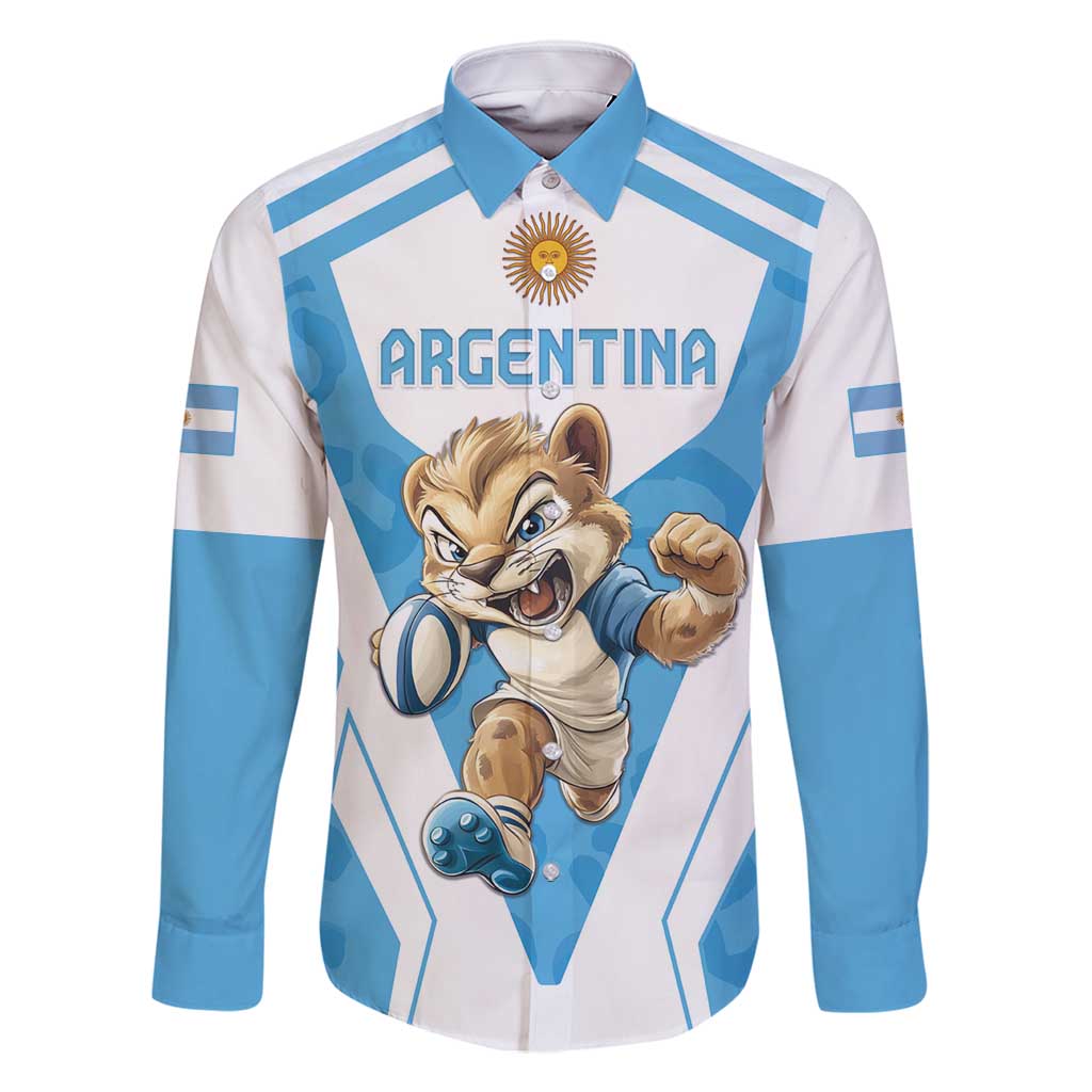 Custom Argentina Rugby 2024 Family Matching Long Sleeve Bodycon Dress and Hawaiian Shirt Go Los Pumas Leopard Pattern LT05 - Wonder Print Shop