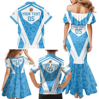 Custom Argentina Rugby 2024 Family Matching Mermaid Dress and Hawaiian Shirt Go Los Pumas Leopard Pattern LT05 - Wonder Print Shop
