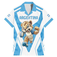 Custom Argentina Rugby 2024 Family Matching Mermaid Dress and Hawaiian Shirt Go Los Pumas Leopard Pattern LT05 - Wonder Print Shop