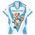 Custom Argentina Rugby 2024 Family Matching Mermaid Dress and Hawaiian Shirt Go Los Pumas Leopard Pattern LT05 - Wonder Print Shop
