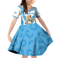 Custom Argentina Rugby 2024 Family Matching Off Shoulder Short Dress and Hawaiian Shirt Go Los Pumas Leopard Pattern LT05 - Wonder Print Shop