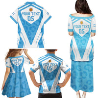 Custom Argentina Rugby 2024 Family Matching Puletasi and Hawaiian Shirt Go Los Pumas Leopard Pattern LT05 - Wonder Print Shop