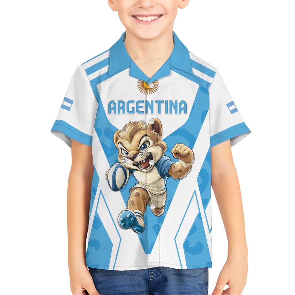 Custom Argentina Rugby 2024 Family Matching Short Sleeve Bodycon Dress and Hawaiian Shirt Go Los Pumas Leopard Pattern LT05 - Wonder Print Shop