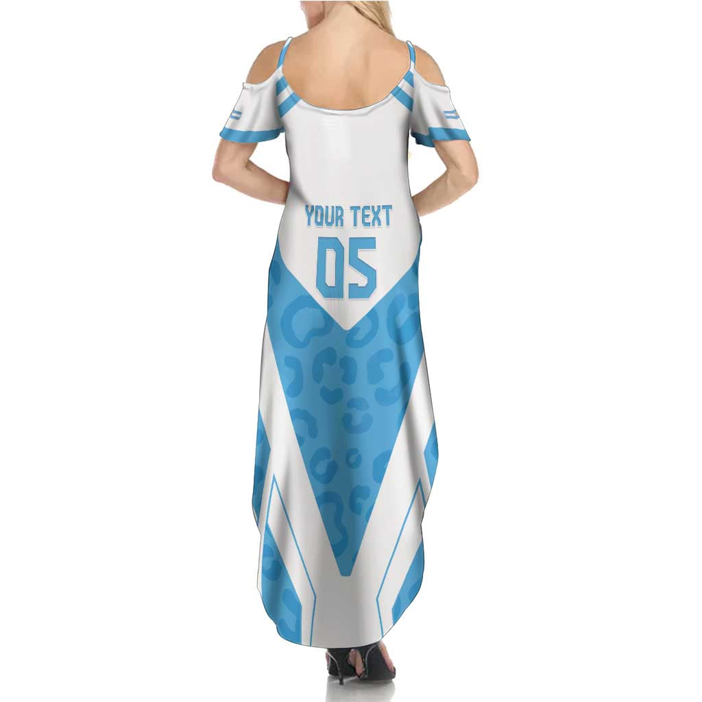 Custom Argentina Rugby 2024 Family Matching Summer Maxi Dress and Hawaiian Shirt Go Los Pumas Leopard Pattern LT05 - Wonder Print Shop
