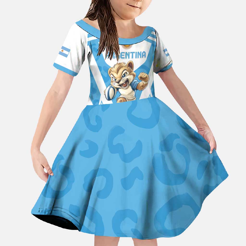 Custom Argentina Rugby 2024 Family Matching Tank Maxi Dress and Hawaiian Shirt Go Los Pumas Leopard Pattern LT05 - Wonder Print Shop