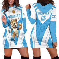Custom Argentina Rugby 2024 Hoodie Dress Go Los Pumas Leopard Pattern LT05 - Wonder Print Shop