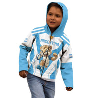 Custom Argentina Rugby 2024 Kid Hoodie Go Los Pumas Leopard Pattern LT05 - Wonder Print Shop
