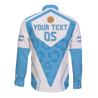 Custom Argentina Rugby 2024 Long Sleeve Button Shirt Go Los Pumas Leopard Pattern LT05 - Wonder Print Shop