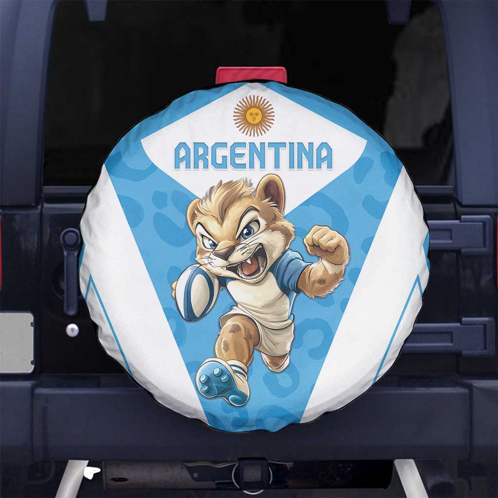 Argentina Rugby 2024 Spare Tire Cover Go Los Pumas Leopard Pattern LT05 - Wonder Print Shop