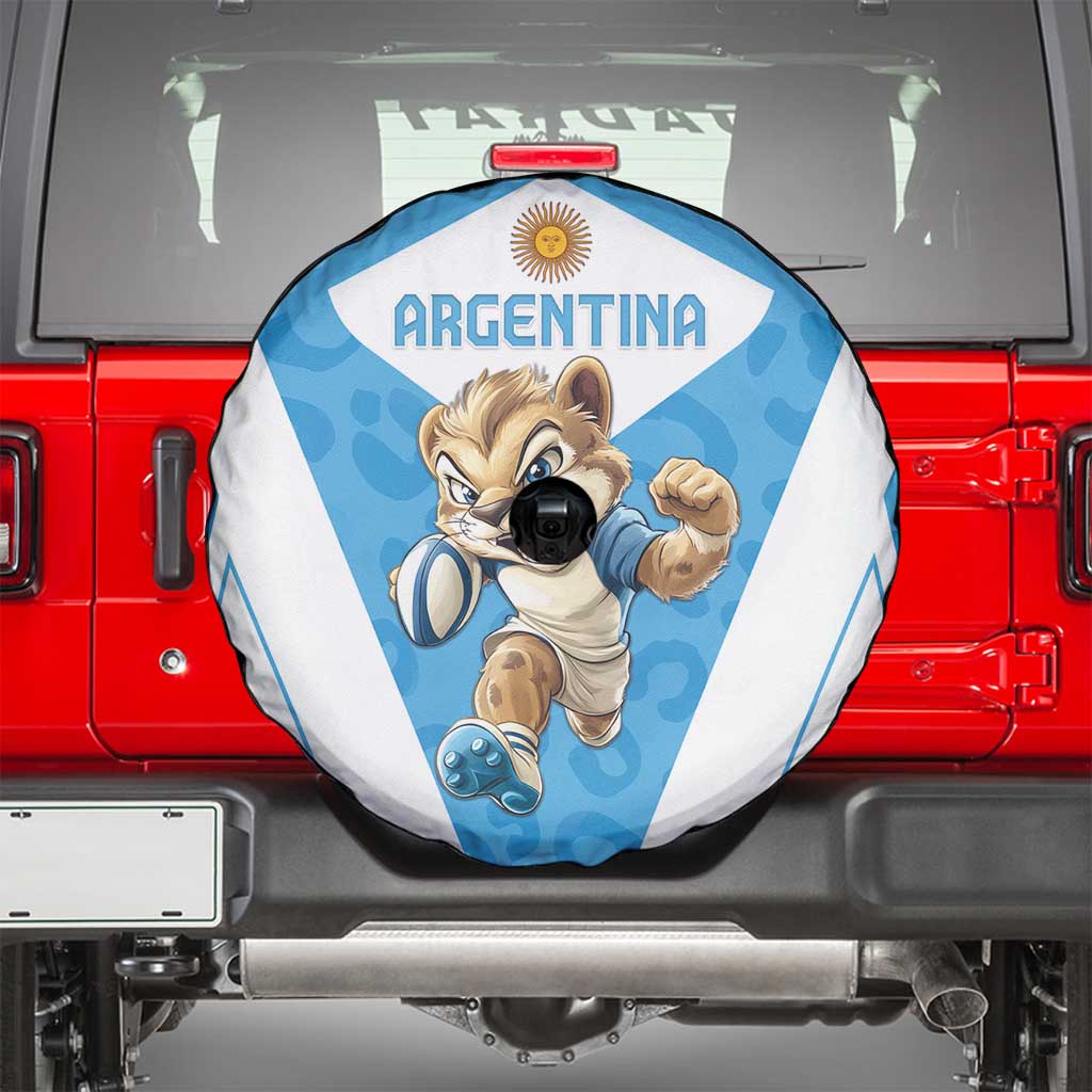 Argentina Rugby 2024 Spare Tire Cover Go Los Pumas Leopard Pattern LT05 - Wonder Print Shop